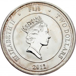 Fiji, 2 Dollars (1 Oz) 2011, Taku Turtle