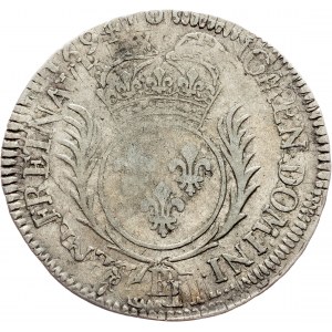 France, 1/2 Ecu 1694, Strasbourg