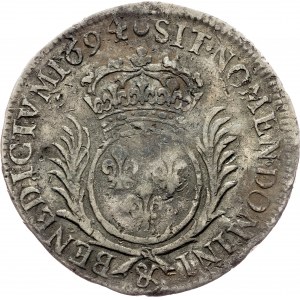 France, 1/2 Ecu 1694, Aix