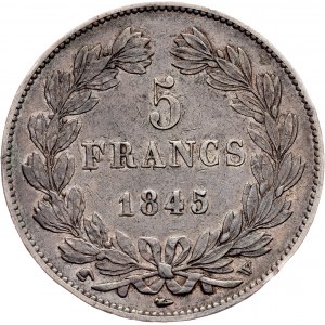 France, 5 Francs 1845, W