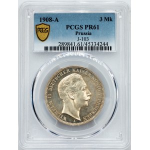 Germany, 3 Mark 1908, A