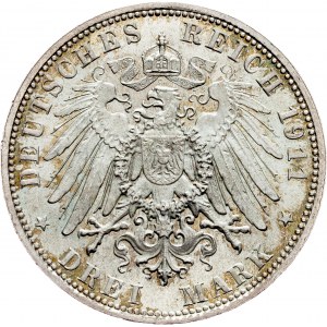 Germany, 3 Mark 1911, A