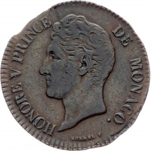Monaco, 5 Centimes 1837, CM