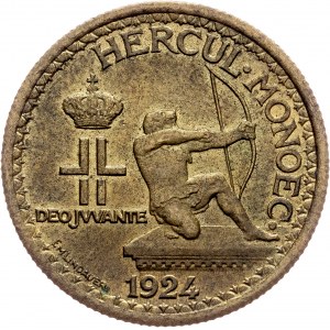 Monaco, 50 Centimes 1924, Poissy