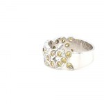 18K WHITE GOLD RING 6.41 GR WITH FANCY DIAMONDS - HR1120