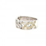 18K WHITE GOLD RING 6.41 GR WITH FANCY DIAMONDS - HR1120