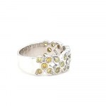 18K WHITE GOLD RING 6.41 GR WITH FANCY DIAMONDS - HR1120