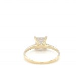 BAGUE EN OR 1,51 GR AVEC DIAMANTS - DH-R342