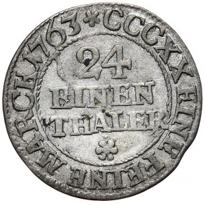 August III, 1/24 thaler 1763 EDC, Leipzig