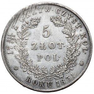 Powstanie Listopadowe, 5 złotych 1831, Warszawa