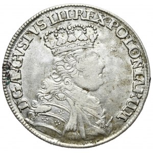 August III, Ort koronny 1754, Lipsk, mała głowa