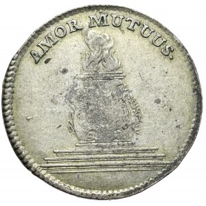 August III, dwugrosz zaślubinowy, 1747, Drezno