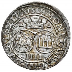 Zygmunt II August, czworak 1569, Wilno, L/LITVA