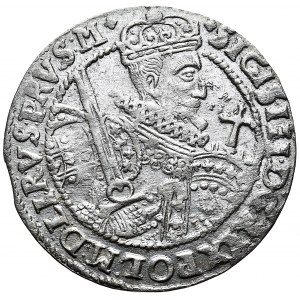 Zygmunt III Waza, ort 1622, Bydgoszcz, PRVS.M+, rzadszy typ szarfy