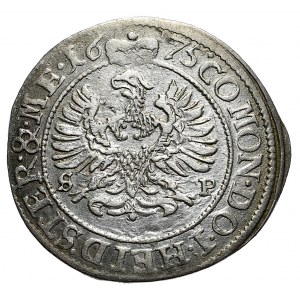 Silesia, Duchy of Oleśnica, Sylvius Frederick, 3 krajcary 1675 SP, Oleśnica