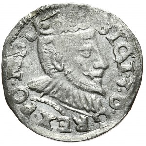 Sigismund III Vasa, trojak 1594, Poznań, elongated face of the king, MDL