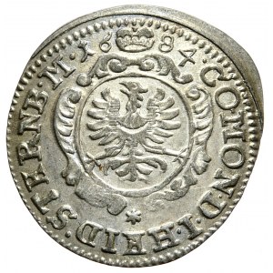 Śląsk, Księstwo Oleśnickie, Chrystian Ulryk, 1 Krajcar 1684, Oleśnica. Okazowy !!!