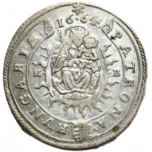 Węgry, Leopold I, 15 krajcarów 1664, Kremnica