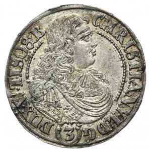 Śląsk, Księstwo Oleśnickie, Chrystian Ulryk, 3 krajcary 1678 FCV, Oleśnica