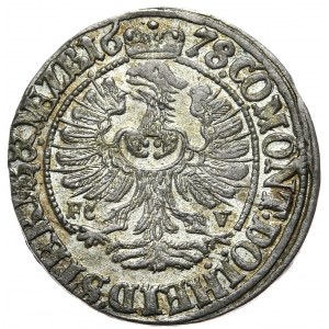 Śląsk, Księstwo Oleśnickie, Chrystian Ulryk, 3 krajcary 1678 FCV, Oleśnica