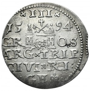 Zygmunt III Waza, trojak 1594 Ryga