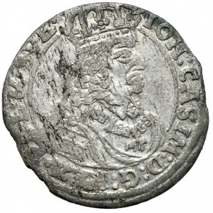 Jan Kazimierz, szóstak 1661 TT, Bydgoszcz obwódki na awersie i rewersie