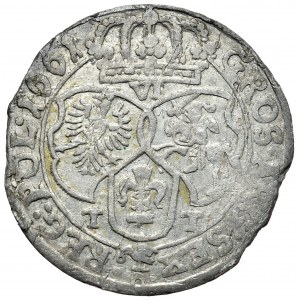 Jan Kazimierz, szóstak 1661 TT, Bydgoszcz obwódki na awersie i rewersie