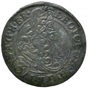 Śląsk, Leopold I Habsburg, 3 krajcary 1698 CB, Brzeg - fałszerstwo z epoki
