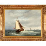 Johan Coenraad LEICH (1823-1890), Segeln auf rauer See
