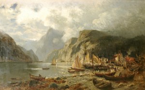 Themistokles von ECKENBRECHER [1842-1921] Fiord norweski, 1888 r.
