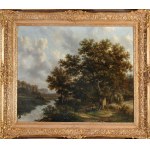 Szkoła Barenda Cornelisa KOEKKOEKA [1803-1862] , Dęby nad rozlewiskiem