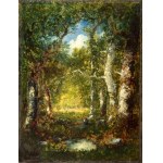 Narcisse DIAZ DE LA PEÑA (1807-1876), Kobieta w czerwonym czepku nad stawem
