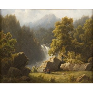 Otto PRESS [aktiv 1866-1888], Wanderer in den Bergen