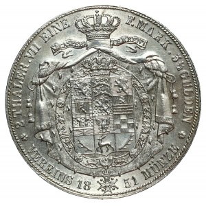 Niemcy, Brunszwik - Wolfenbüttel, 2 Talary 1851 Wilhelm