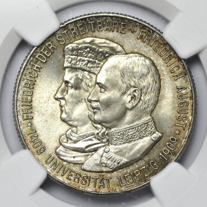 Niemcy, Saksonia, 2 marki 1909, 500-lecie Uniwersytetu w Lipsku