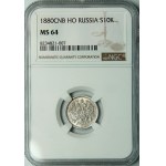 Rosja, Aleksander II, 10 kopiejek 1880, Petersburg