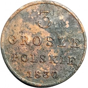 Królestwo Polskie, 3 grosze 1830, Warszawa