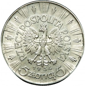 5 złotych 1934, Piłsudski, orzeł urzędowy