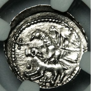 Władysław II Wygnaniec, denar (1138-1146), orzeł i zając