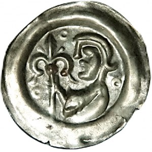 Leszek Biały (1202-1227), brakteat, książę z berłem