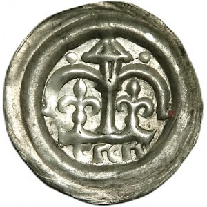 Leszek Biały (1202-1227), brakteat hebrajski, lilie