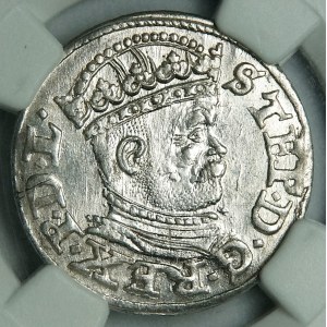 Stefan Batory, trojak 1586 GE, Ryga