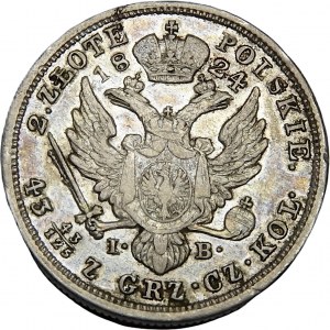 Królestwo Polskie, Aleksander I, 2 złote 1824 IB
