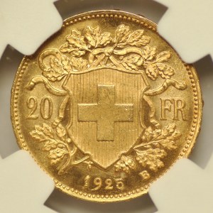 Szwajcaria, 20 franków 1925 B, Berno
