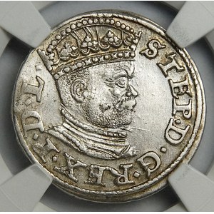 Stefan Batory, trojak 1586 GE, Ryga