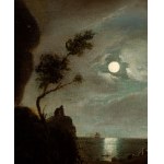 Moonlight combat near a lighthouse