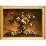 Still life of flowers in a vase