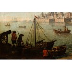 Coastal capriccio with architecture and figures