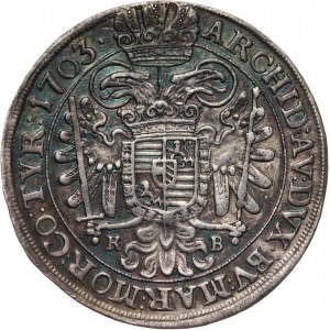 Austria, Leopold I, 1/2 Taler 1703 KB, Kremnitz