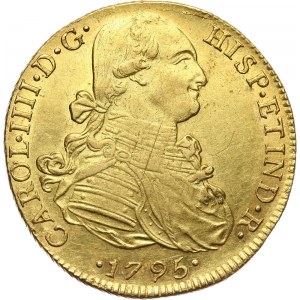 Peru, Charles IV, 8 Escudos 1795 LM IJ, Lima